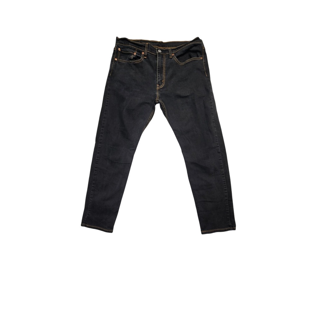 Levi's 502 Taper Jeans Mens 34 Black Regular Fit Stretch Denim Street Wear